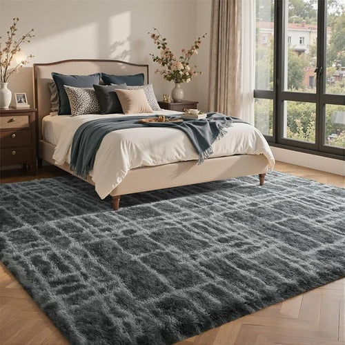 6x9 Ft Large Shag Rugs for Living Room Decor, Tie-Dyed Ultra Soft Fluffy Furry - Image 2