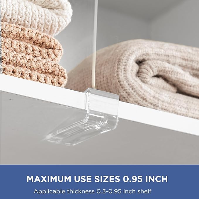 HBlife 16 Pack Clear Shelf Dividers, Vertical Purse Organizer - Image 4