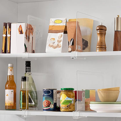 HBlife 5 Pack Clear Shelf Dividers, Vertical Purse Organizer - Image 6