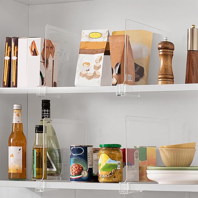 HBlife 16 Pack Clear Shelf Dividers, Vertical Purse Organizer - Image 8