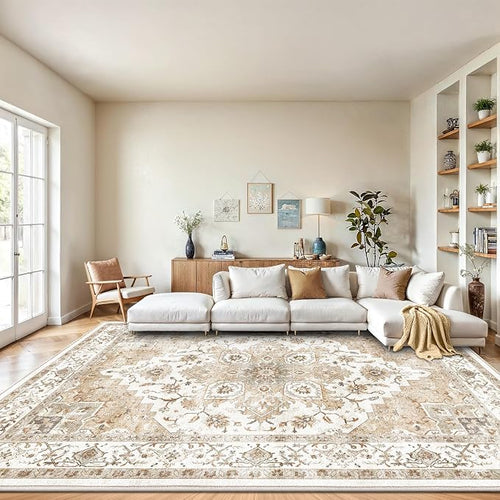 Amada 8x10 Area Rugs, Low-Profile Large Washable Area Rug by AMADAHOMEFURNISHING