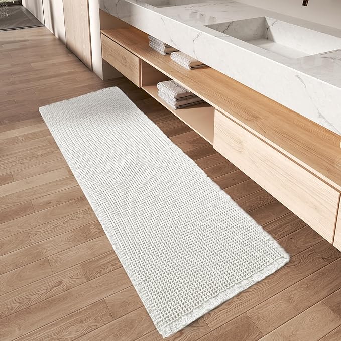 AMOAMI Waffle Runner Rug Super Absorbent Non Slip Bath Mats by AMOAMI