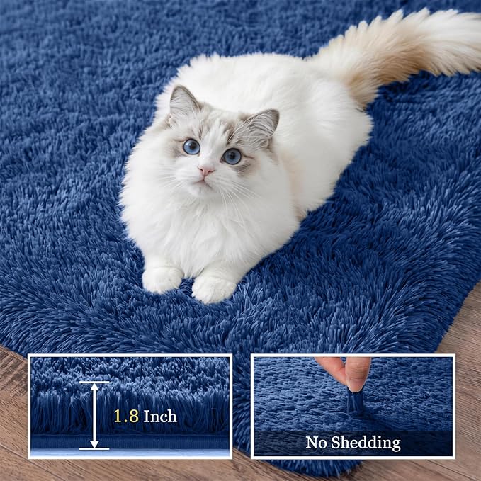 Fluffy Area Rugs 9x12 Living Room Bedroom: Ultra Soft Shag Rug Upgrade Non-Slip - Image 5