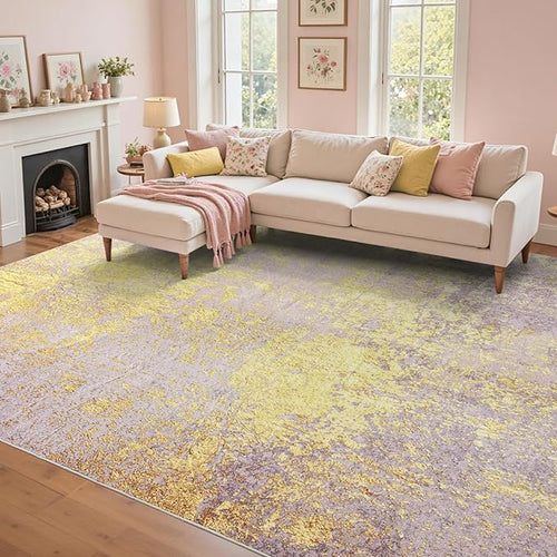 8x10 Ft Area Rugs for Living Room, Soft Non-Slip Washable Rugs Modern Abstract by Cuzwlovita
