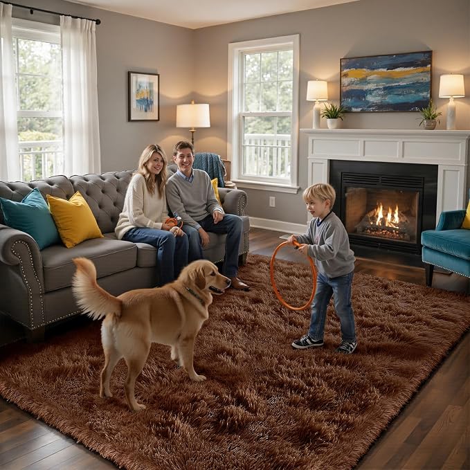 yongyangjuxin Fluffy Rug Shag Area Rug, Super Soft Shag Rugs - Image 5
