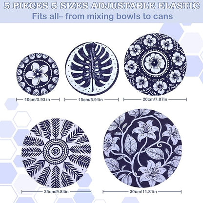 5-Size Reusable Beeswax Bowl Covers - Image 2
