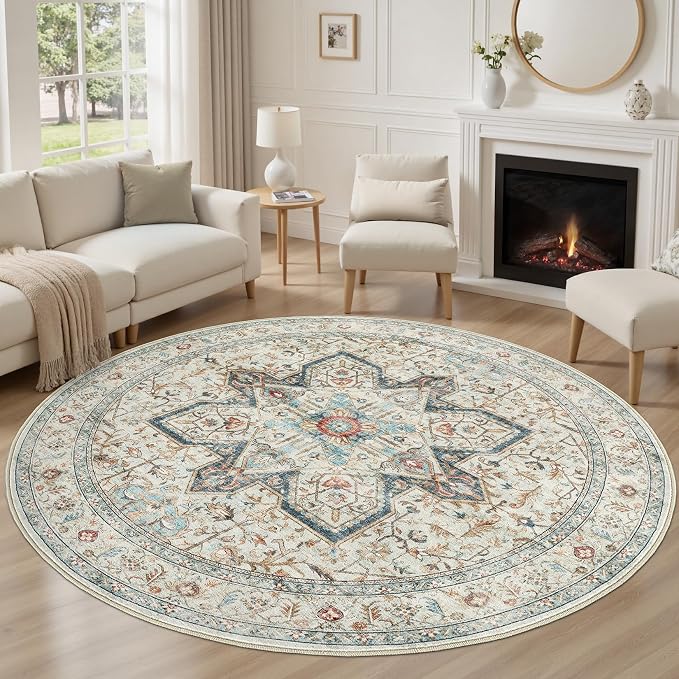 Tortania 10' Round Area Rug Living Room Rugs - Image 4