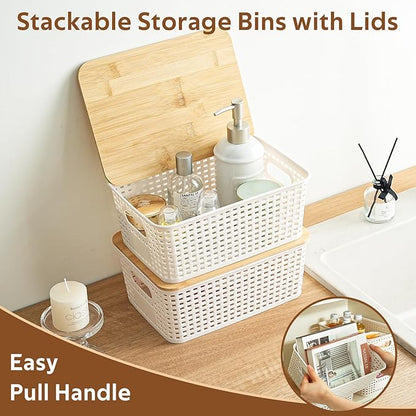 8 Pack Plastic Storage Bins - Image 4