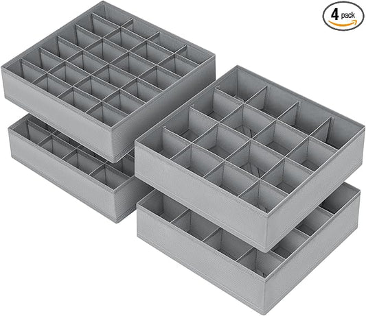 Joyoldelf Sock Drawer Organizer Divider 4 Packs Underwear Organizer, 2 x 24 by APPRECIATELIFERELAXYOURSOUL