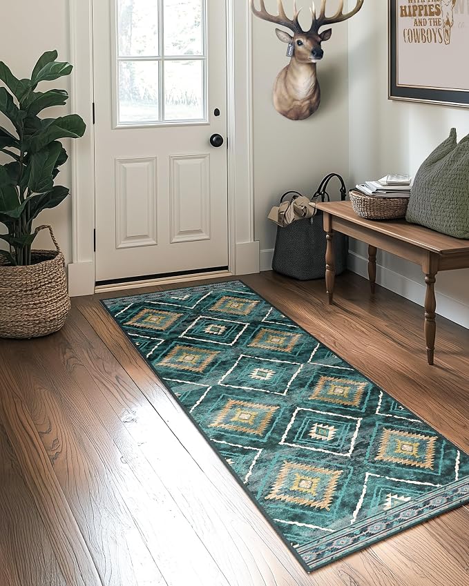 BESTSWEETIE Area Rug 2x3 Rug Machine Washable Non-Slip Low Pile Print Pattern - Image 7