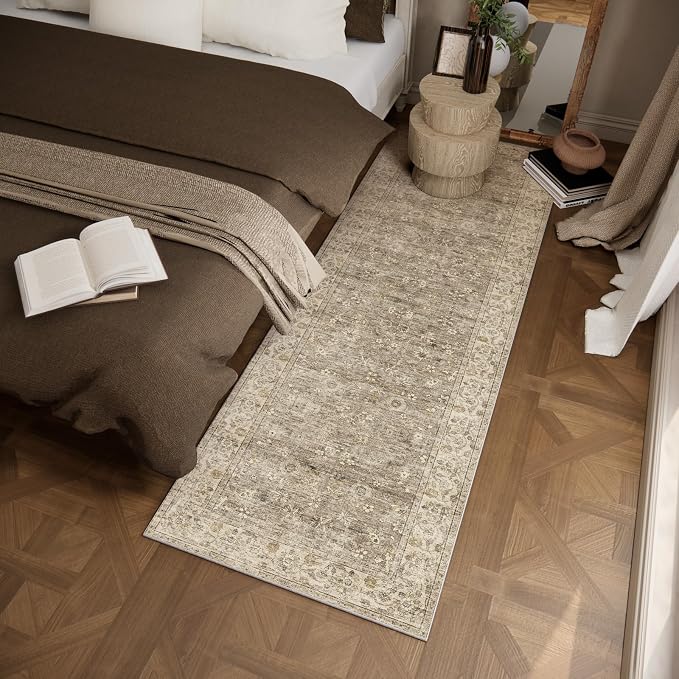 Washable Kitchen Rug Runners for Hallways: 2'6"x8' Bedroom Runner Rug Non Slip - Image 3