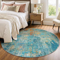 RELEANY Washable Area Rugs 4ft Non-Slip Modern Abstract Soft by RELEANY