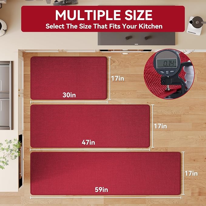 YDKGL Kitchen Mat Set of 2 PCS, Cushioned Non Slip Rugs - Image 2