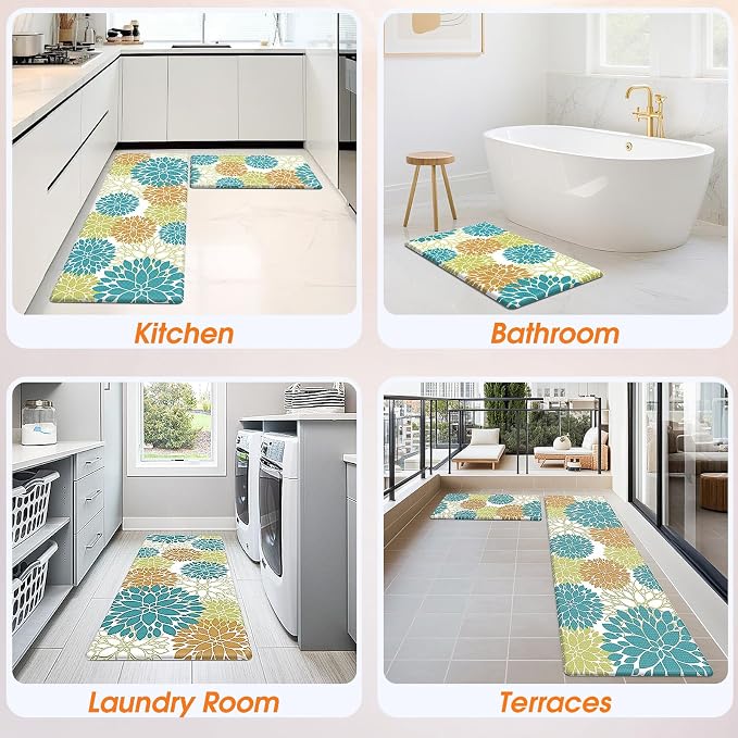 StepLively Kitchen Mats for Floor 2PCS, Anti Fatigue Mats for Kitchen Floor - Image 7