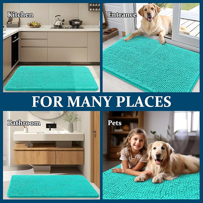 OLANLY Dog Door Mat for Muddy Paws 47x17, Absorbs Moisture and Dirt, Absorbent - Image 8