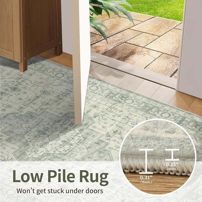 Rugxara 2x3 Door Mat Indoor Entrance, Washable Non Slip Kitchen Bathroom Rugs - Image 6