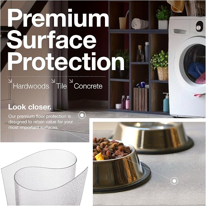 Clear Hard Floor Runner, USA Made, 27 x 144 Inch, 2mm Thick Clear Vinyl - Image 4