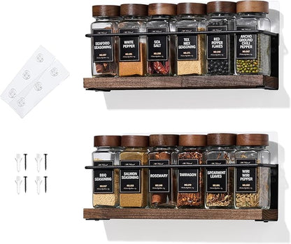 2-Tier Wall Mount Spice Rack Organizer by KitHero