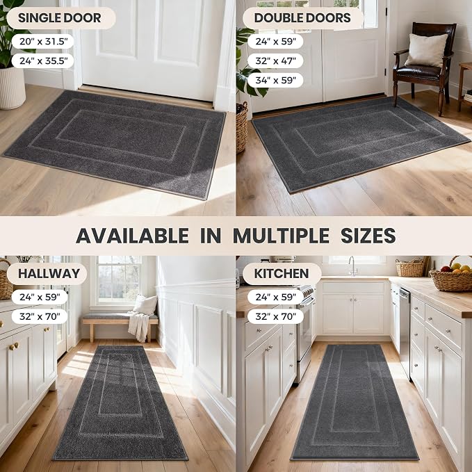 PURRUGS Dirt Trapping Door Mat 32" x 70", Non-Slip/Skid Machine Washable - Image 9