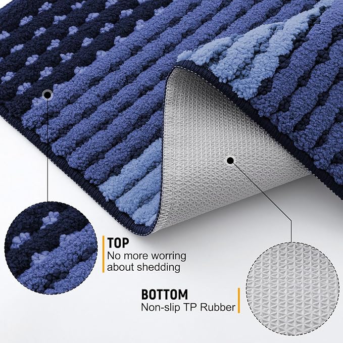 Kitinjoy Indoor Outdoor Door Mat, 36x24 Non-Slip Absorbent Dirt Trapper - Image 3