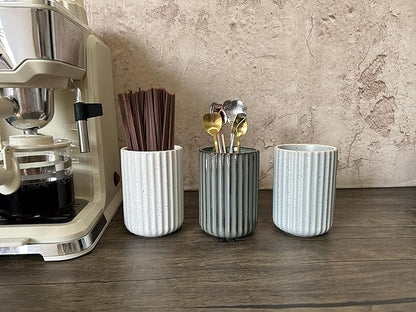 TOPYOKK Stoneware Coffee Bar Utensil Holder Tea & Coffee Spoon & Stirrer Holder - Image 2