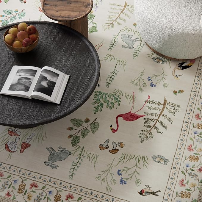 9x12 Area Rugs for Living Room: Washable Bedroom Rug Vintage Stain Resistant - Image 3