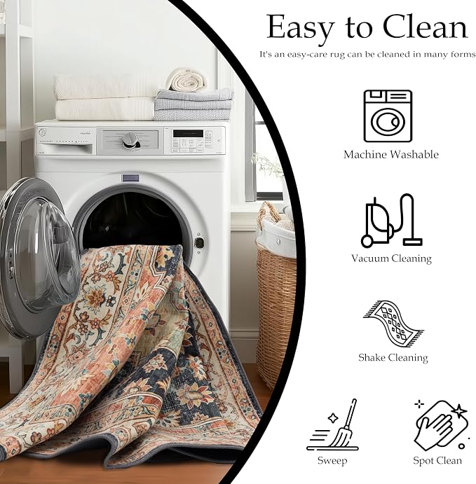 Ruaruarug Washable Area Rug Runner 2×6 - Image 3