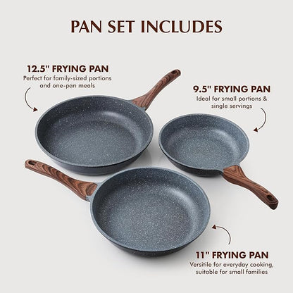 SENSARTE Nonstick Frying Pan Skillets, Swiss Granite Coating Omelette Pans - Image 4
