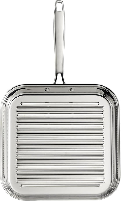 Tramontina Signature Tri-Ply Clad Stainless Steel 11-Inch Square Grill Pan - Image 3