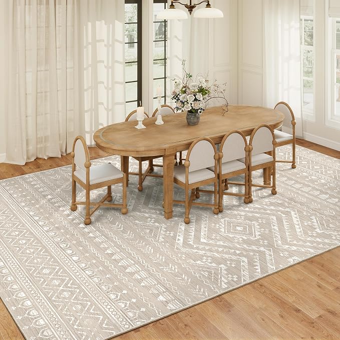 Miukiki 10x14 Area Rugs for Living Room Moroccan Washable Rugs Non Slip Indoor - Image 9