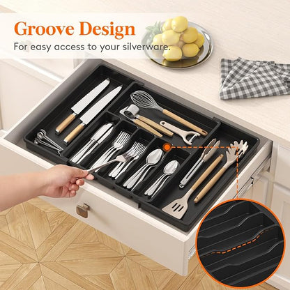 Lifewit Silverware Drawer Organizer, Expandable Utensil Tray - Image 9