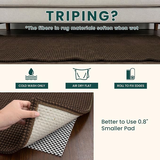 KOZYFLY Woven 2x7 Washable Kitchen Runner Rug, Non Slip Runners - Image 7