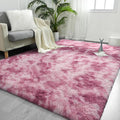 FlyDOIT Large Area Rugs for Living Room, 5x8 Feet Tie-Dyed Blush Shaggy Rug by FlyDOIT