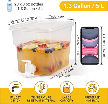 BEWBBAT 4 Pack 1.3 Gallon Drink Dispenser - Image 2