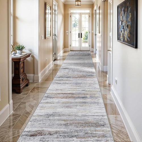 2x12 Washable Runner Rugs for Hallway: Long Abstract Runners for Entryway by WIEVEDENS
