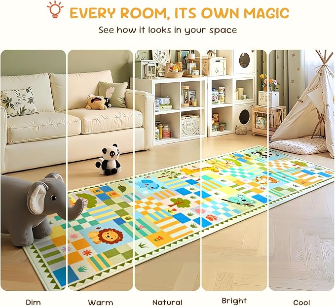 2×3 Small Green Area Rug for Kids Bedroom, Washable Entryway Rug Non Slip - Image 7