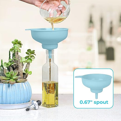 Wide Mouth Kitchen Funnel, Food Grade Plastic Cooking Canning Funnel - Image 5