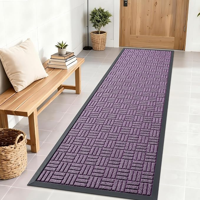OLANLY Front Door Mat Outside Entrance 71x23, Heavy Duty Sturdy Natural Rubber by OLANLY
