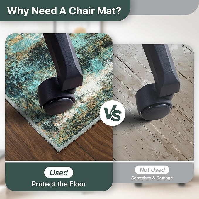 48"x60" Office Chair Mat for Hardwood Tile Floor, Under Desk Carpet Protector - Image 5