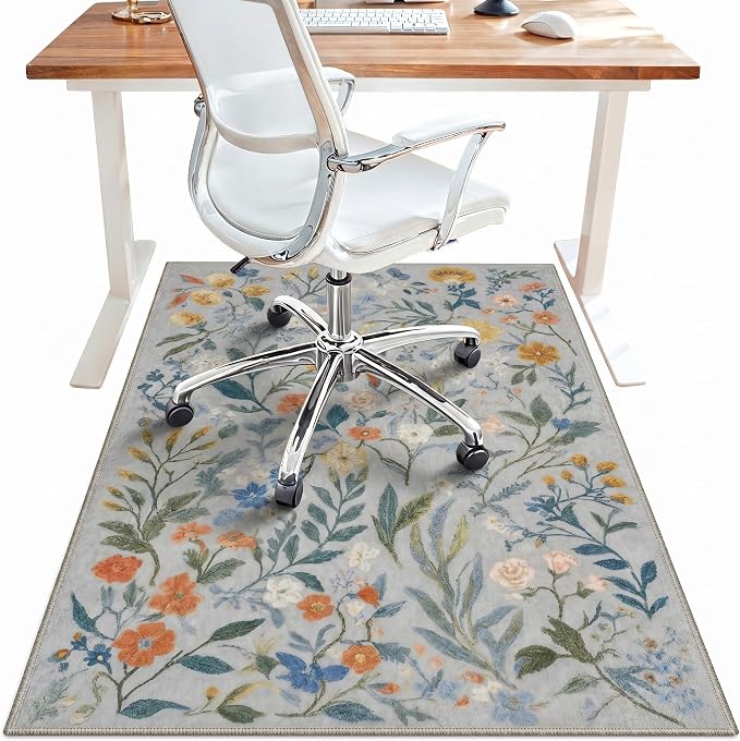 48"x60" Office Chair Mat for Hardwood Tile Floor, Under Desk Carpet Protector by BESBLEE