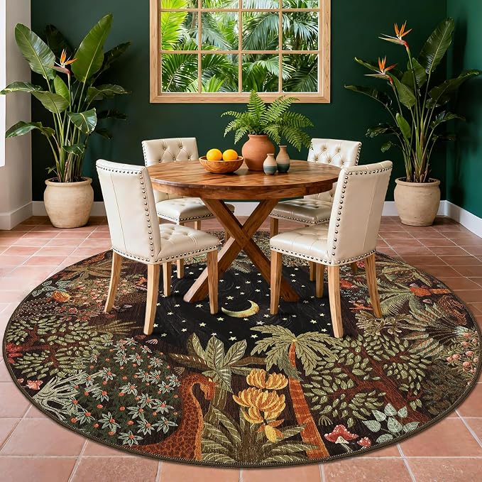 GarveeHome Round Area Rugs 5ft for Bedroom - Image 3