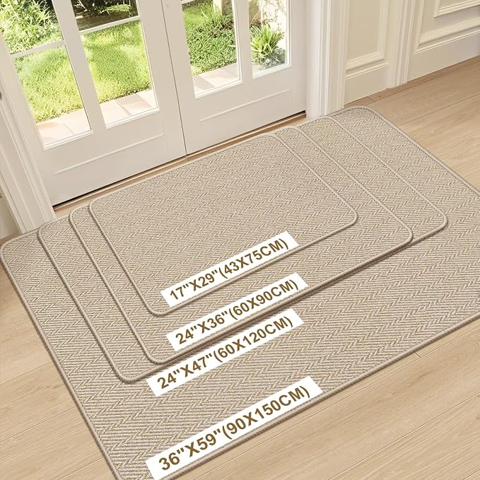 Ultra Thin Door Mat Indoor Entrance 24"x47", Low-Profile Indoor Door Mat - Image 2