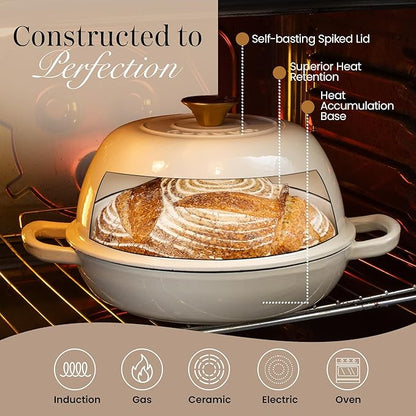 Enamelled Cast Iron Dutch Oven For Bread Baking – Dutch Oven Pot For Sourdough - Image 3