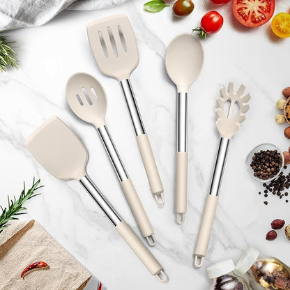 TeamFar Cooking Utensils Set, Heatproof & Healthy, Nonstick & Easy Clean - Image 7