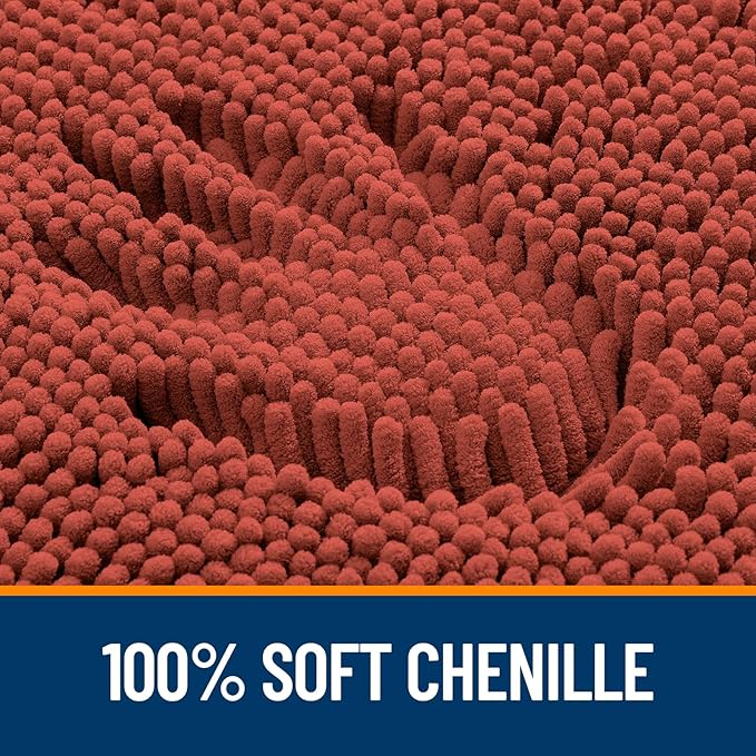 OLANLY Bathroom Rugs 30x20, Extra Soft Absorbent Chenille Bath Rugs, Rubber - Image 3