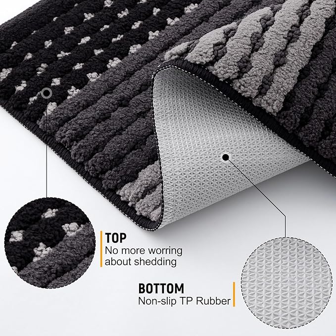 Kitinjoy Indoor Outdoor Door Mat, 47x24 Non-Slip Absorbent Dirt Trapper - Image 3