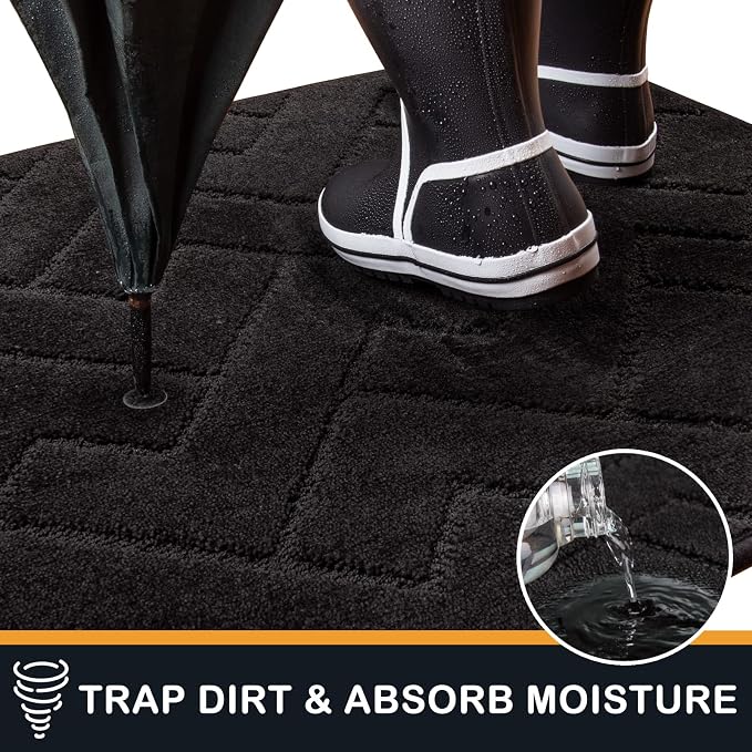 PURRUGS Dirt Trapping Door Mat 34" x 59", Non-Slip Machine Washable Entry Rug - Image 5
