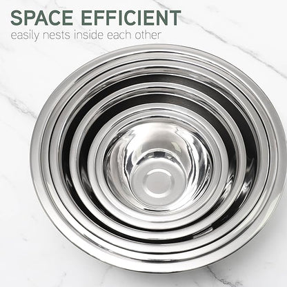 COOK WITH COLOR Stainless Steel Mixing Bowls Set - Image 5