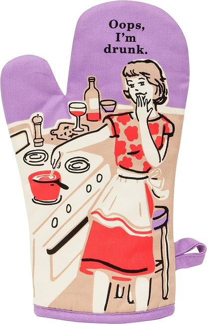 Blue Q Oops I'm Drunk Funny and Cute Oven Mitts, Home Kitchen Gifts, Cooking by BlueQ