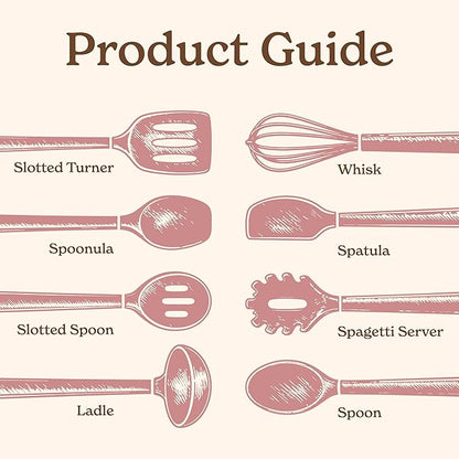 Country Kitchen Non Stick Silicone Utensil Set - Image 3